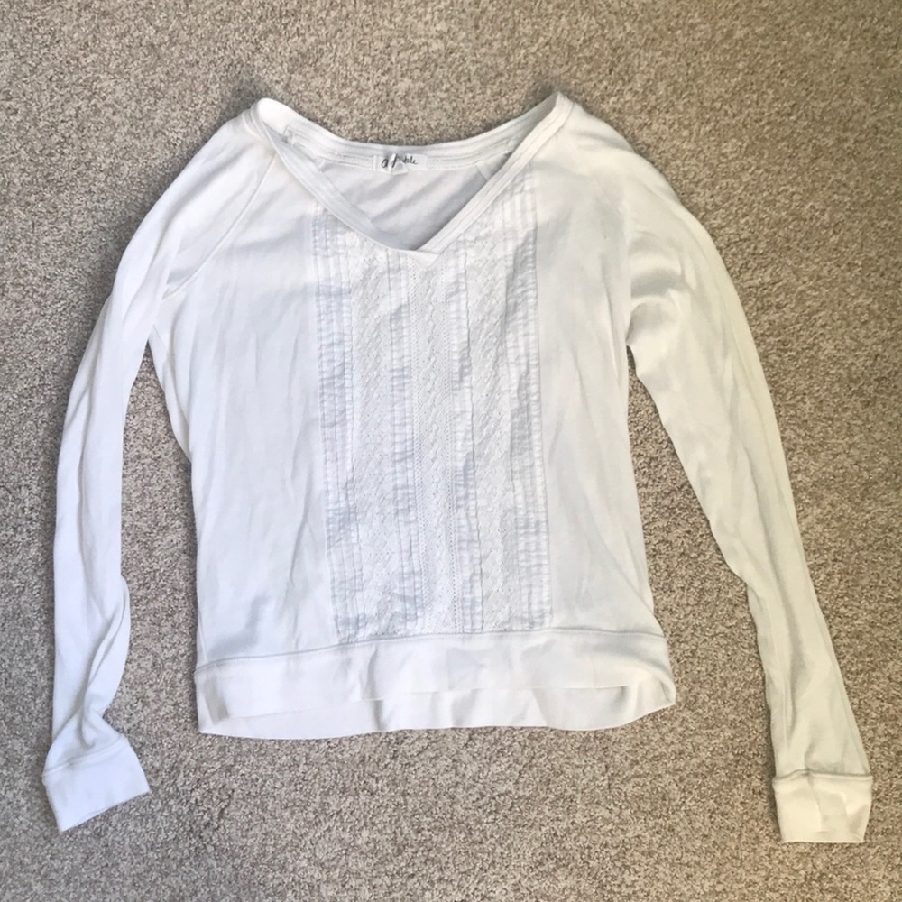 White long sleeve with front detailing
